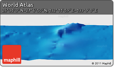 Physical Panoramic Map of the Area around 26° 50' 27" N, 132° 40' 30" E