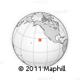 Outline Map of the Area around 26° 50' 27" N, 135° 55' 30" W, rectangular outline