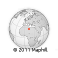 Outline Map of the Area around 26° 50' 27" N, 13° 40' 30" E, rectangular outline