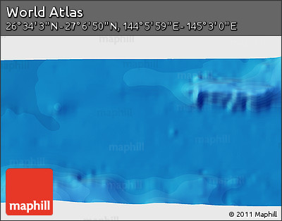 Political 3D Map of the Area around 26° 50' 27" N, 144° 34' 29" E