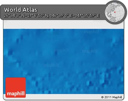 Physical 3D Map of the Area around 26° 50' 27" N, 147° 7' 30" E