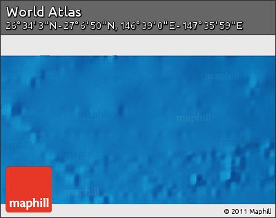 Physical 3D Map of the Area around 26° 50' 27" N, 147° 7' 30" E