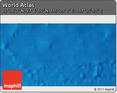 Physical 3D Map of the Area around 26° 50' 27" N, 147° 7' 30" E