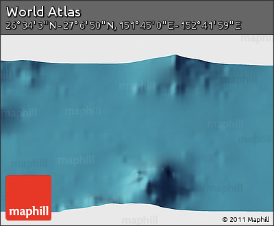 Satellite 3D Map of the Area around 26° 50' 27" N, 152° 13' 29" E