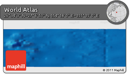 Physical Panoramic Map of the Area around 26° 50' 27" N, 154° 46' 30" E