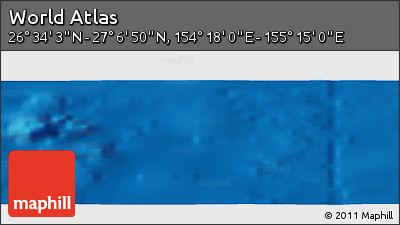 Physical Panoramic Map of the Area around 26° 50' 27" N, 154° 46' 30" E