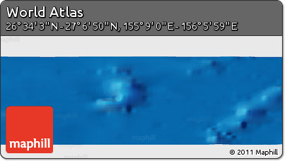 Physical Panoramic Map of the Area around 26° 50' 27" N, 155° 37' 30" E
