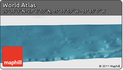 Satellite Panoramic Map of the Area around 26° 50' 27" N, 15° 13' 29" W