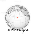 Outline Map of the Area around 26° 50' 27" N, 163° 7' 30" W, rectangular outline