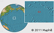 Satellite Location Map of the area around 26° 50' 27" N, 177° 43' 29" E