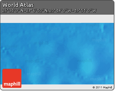 Shaded Relief 3D Map of the Area around 26° 50' 27" N, 20° 19' 30" W