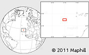 Blank Location Map of the area around 26° 50' 27" N, 21° 10' 29" W