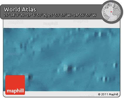 Satellite 3D Map of the Area around 26° 50' 27" N, 25° 25' 29" W