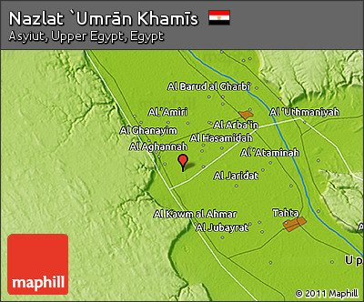 Physical 3D Map of Nazlat `Umrān Khamīs