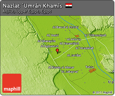 Physical 3D Map of Nazlat `Umrān Khamīs
