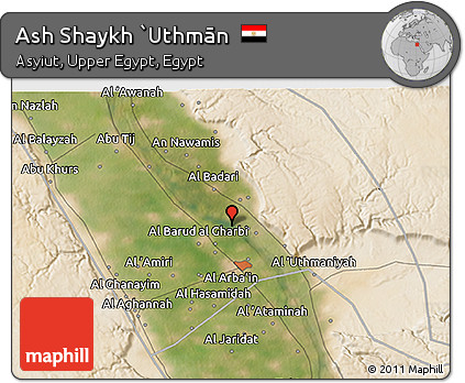 Satellite 3D Map of Ash Shaykh `Uthmān