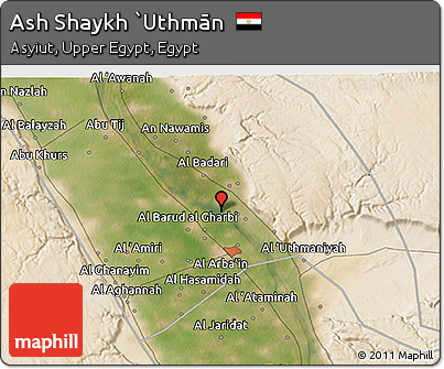 Satellite 3D Map of Ash Shaykh `Uthmān