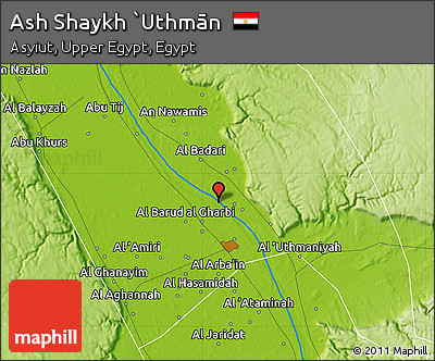 Physical Map of Ash Shaykh `Uthmān