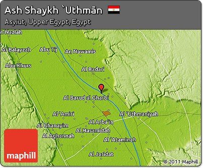 Physical Map of Ash Shaykh `Uthmān
