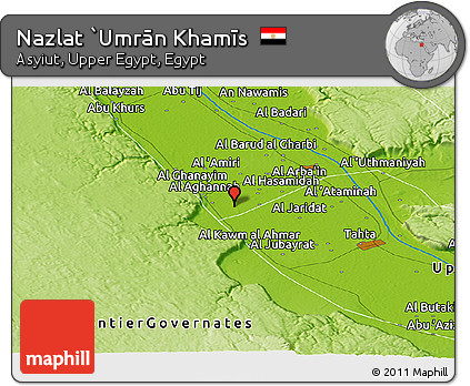 Physical Panoramic Map of Nazlat `Umrān Khamīs
