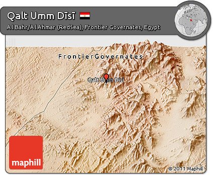 Satellite 3D Map of Qalt Umm Dīsī