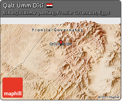 Satellite 3D Map of Qalt Umm Dīsī