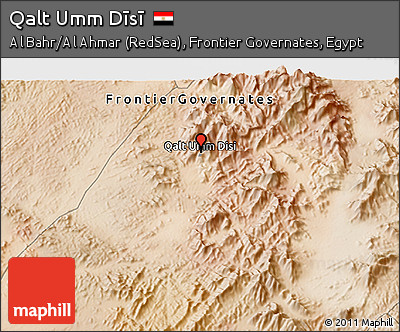 Satellite 3D Map of Qalt Umm Dīsī