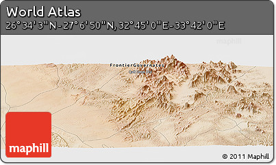Satellite Panoramic Map of the Area around 26° 50' 27" N, 33° 13' 30" E