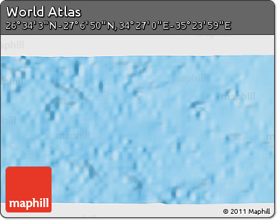 Physical 3D Map of the Area around 26° 50' 27" N, 34° 55' 29" E