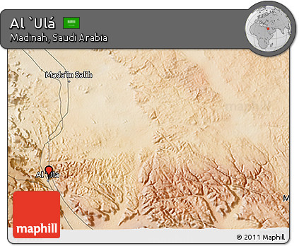 Satellite 3D Map of Al `Ulá