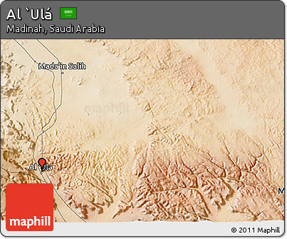 Satellite 3D Map of Al `Ulá