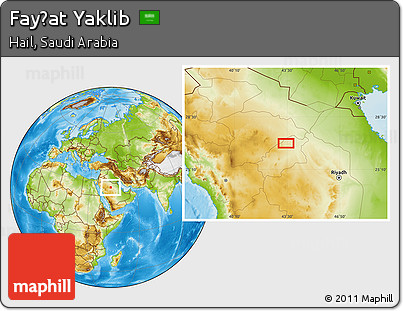Physical Location Map of Fayḑat Yaklib