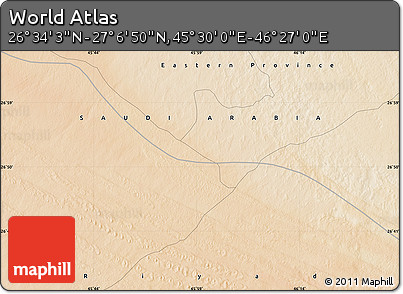 Satellite Map of the Area around 26° 50' 27" N, 45° 58' 30" E