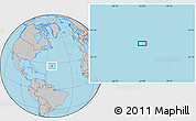 Gray Location Map of the area around 26° 50' 27" N, 53° 28' 30" W
