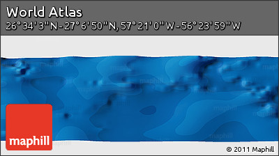 Political Panoramic Map of the Area around 26° 50' 27" N, 56° 52' 30" W