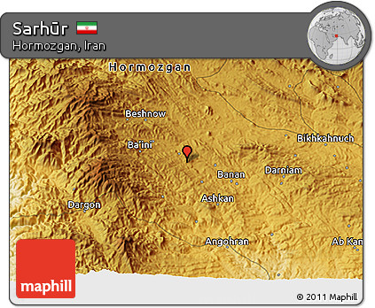 Physical 3D Map of Sarhūr