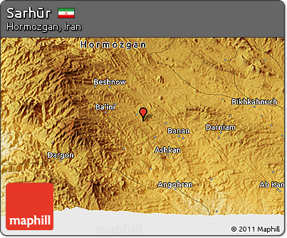 Physical 3D Map of Sarhūr