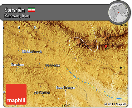Physical Map of Sahrān