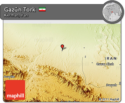 Physical 3D Map of Gazūn Tork