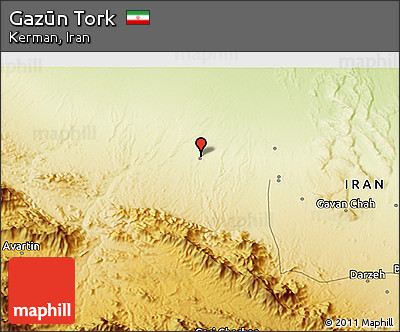 Physical 3D Map of Gazūn Tork