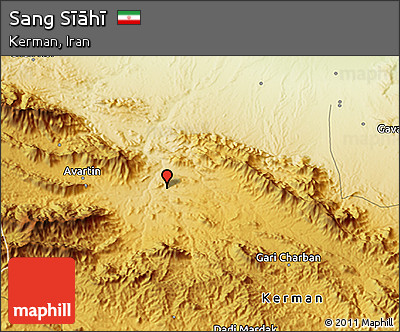 Physical 3D Map of Sang Sīāhī