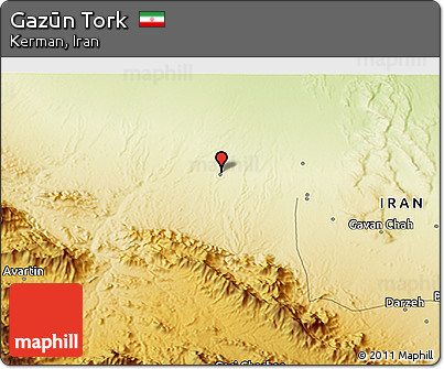 Physical 3D Map of Gazūn Tork