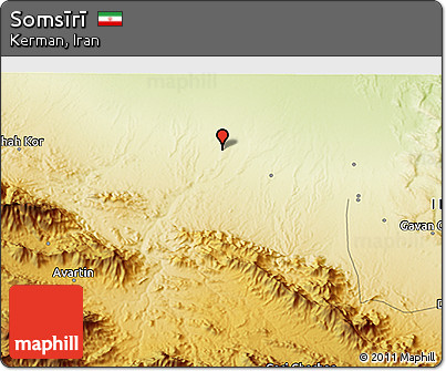 Physical 3D Map of Somsīrī