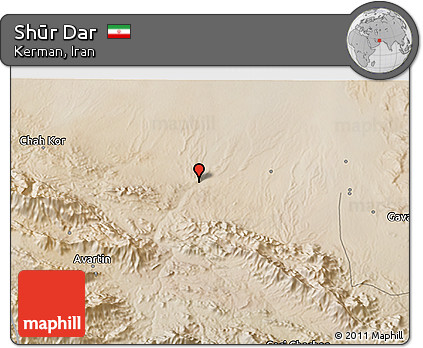 Satellite 3D Map of Shūr Dar