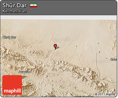 Satellite 3D Map of Shūr Dar