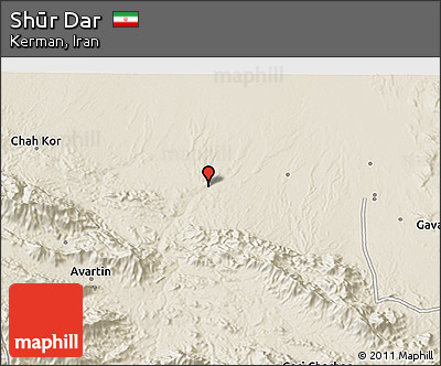 Shaded Relief 3D Map of Shūr Dar