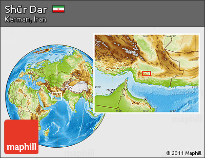 Physical Location Map of Shūr Dar