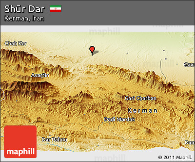 Physical Panoramic Map of Shūr Dar