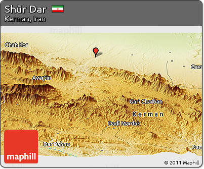 Physical Panoramic Map of Shūr Dar