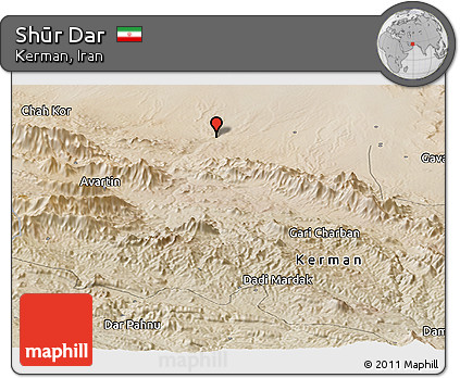 Satellite Panoramic Map of Shūr Dar